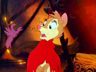 Screenshot of Mrs. Brisby from the movie The Secret of NIMH